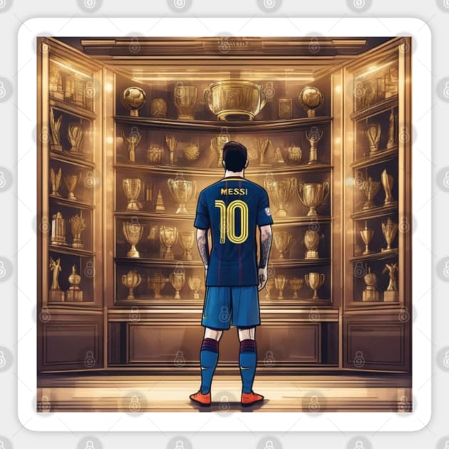 Messi Champion Trophy Cabinet Special Edition World Cup Sticker by The GOAT Store